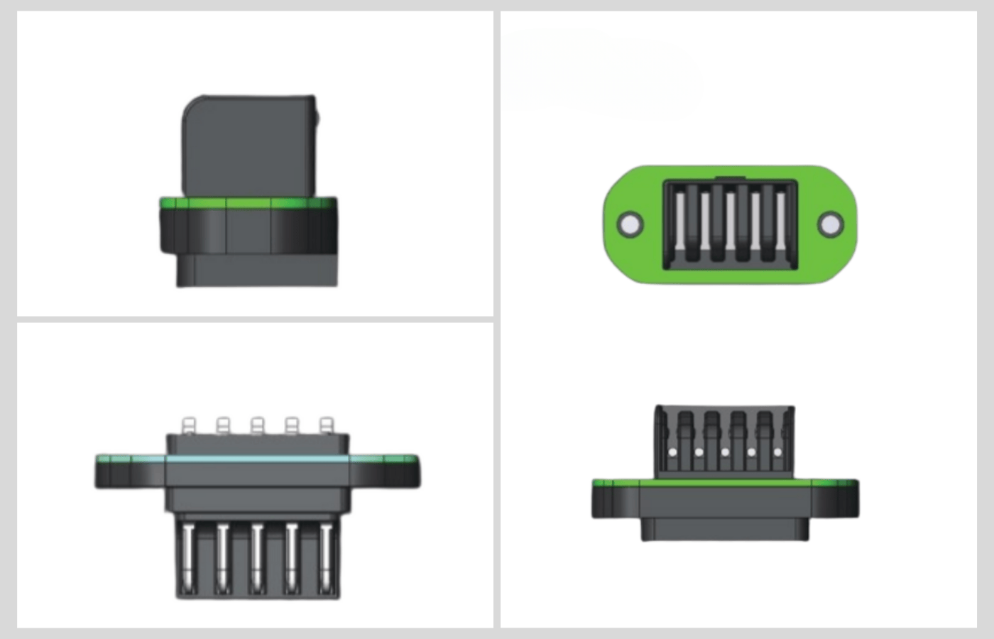 E-Bike 5Pin Bladed Waterproof Connector